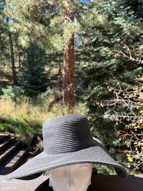 J. Crew Factory Paper Straw Black Sun Hat